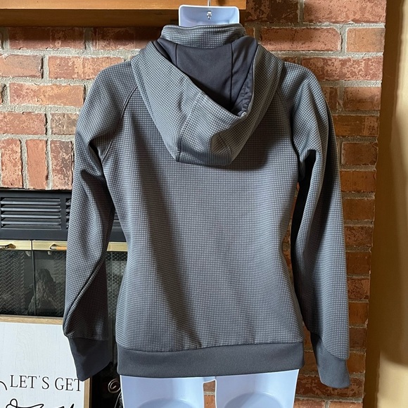 Mizuno Performance Gray Waffle Print Hooded Jacket - Picture 3 of 5